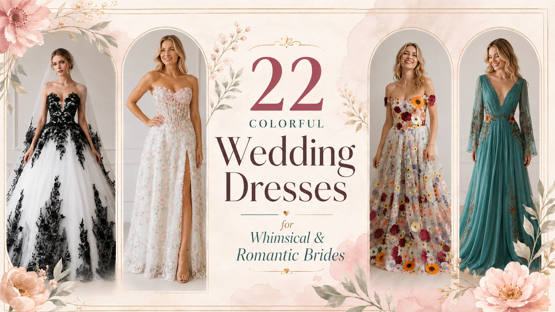 22 Colorful Wedding Dresses for Whimsical & Romantic Brides