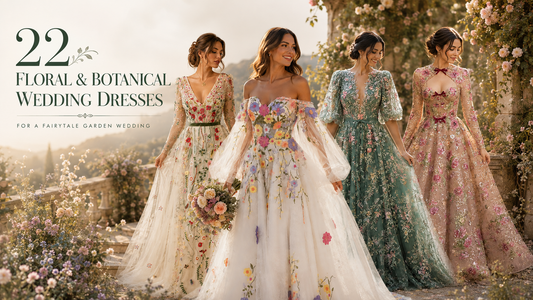 22 Floral & Botanical Wedding Dresses for a Fairytale Garden Wedding