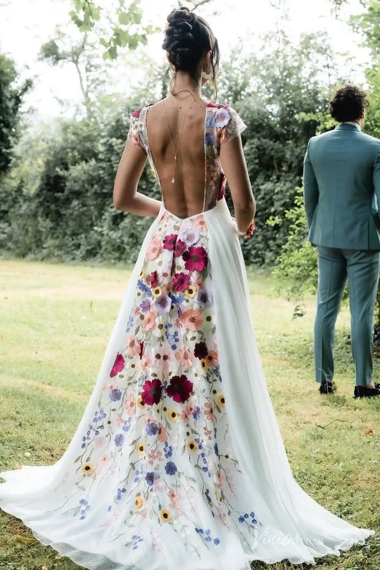 30 Romantic Floral Wedding Dresses for Unique Brides — Colorful, Whimsical & Fairy-Tale Styles