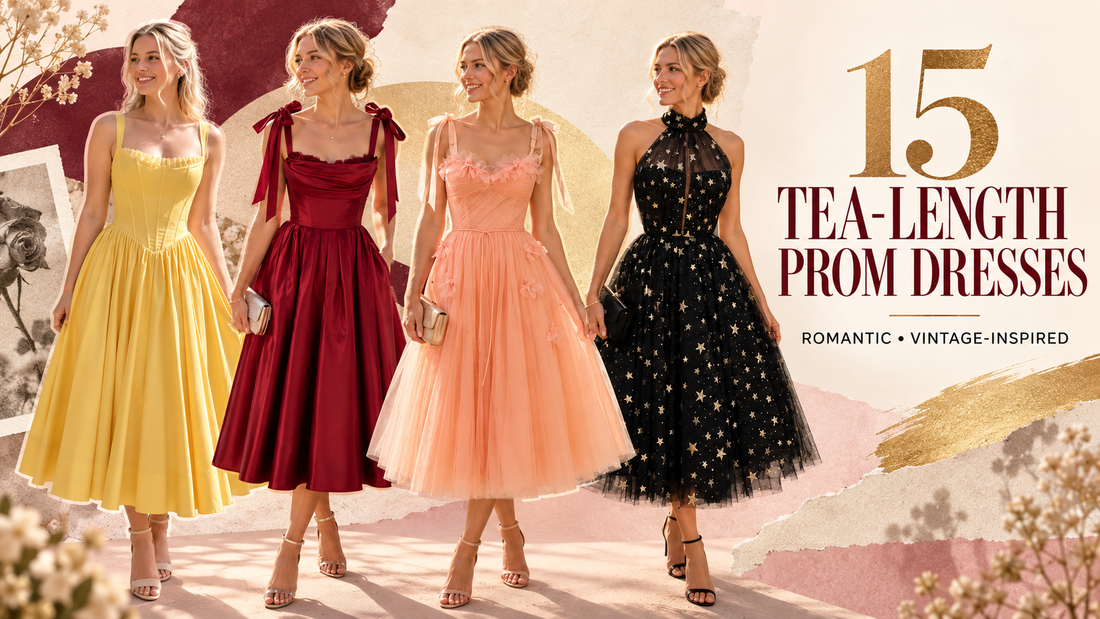15 Tea Length Prom Dresses for a Romantic Vintage-Inspired Look