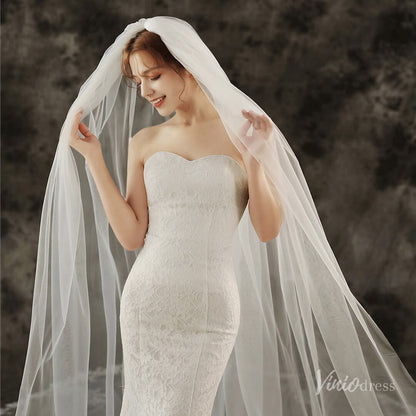 1 Tier Cathedral Veil Viniodress TS1910-Bridal Veil 2025 -Viniodress-Ivory-