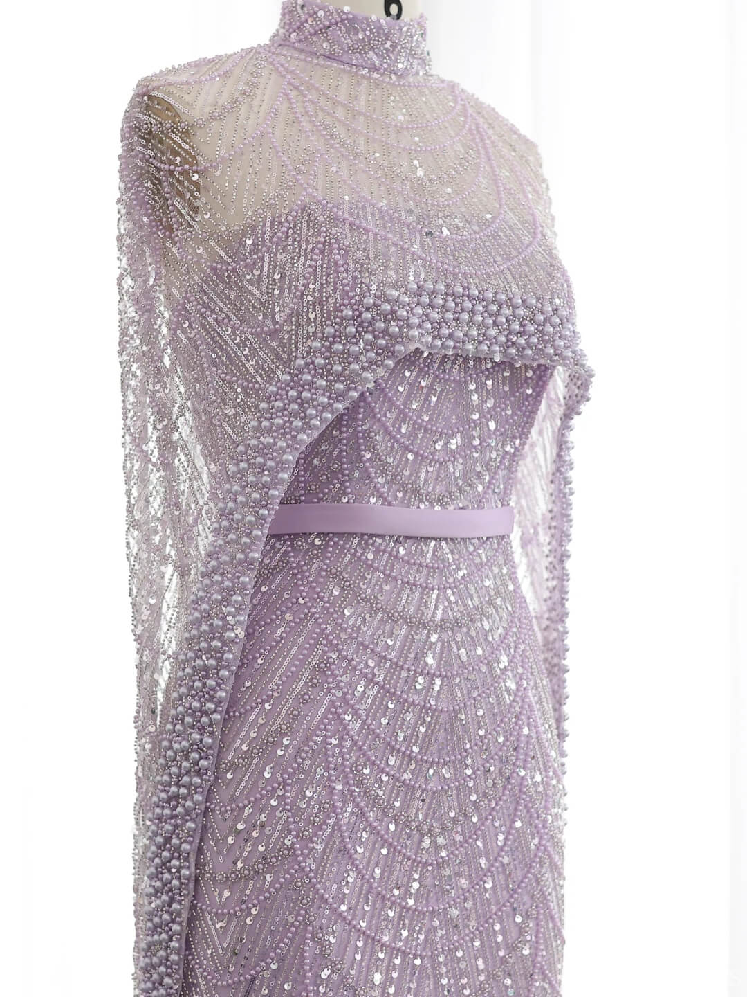 2 in 1 Beaded 20s Evening Gowns Gatsby Wedding Guest Dresses with Cape 20201-Evening Dresses 2025 -Viniodress-Sage-US 2-