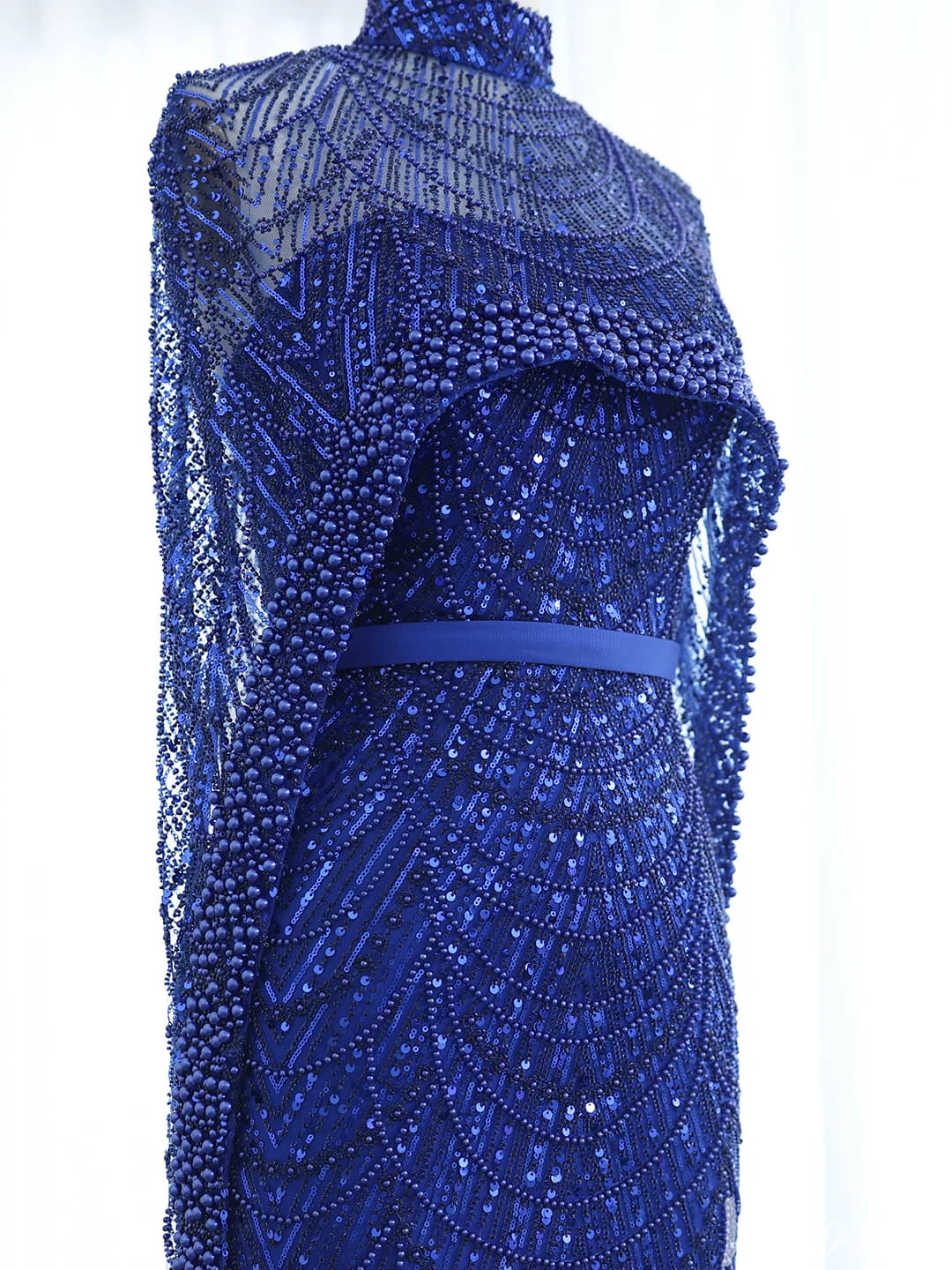 2 in 1 Beaded 20s Evening Gowns Gatsby Wedding Guest Dresses with Cape 20201-Evening Dresses 2025 -Viniodress-Sage-US 2-