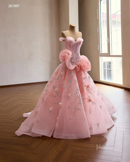 261007 30cm-Quinceanera Dresses 2026-Viniodress-Pink-Custom Size – Add Measurements in Cart-