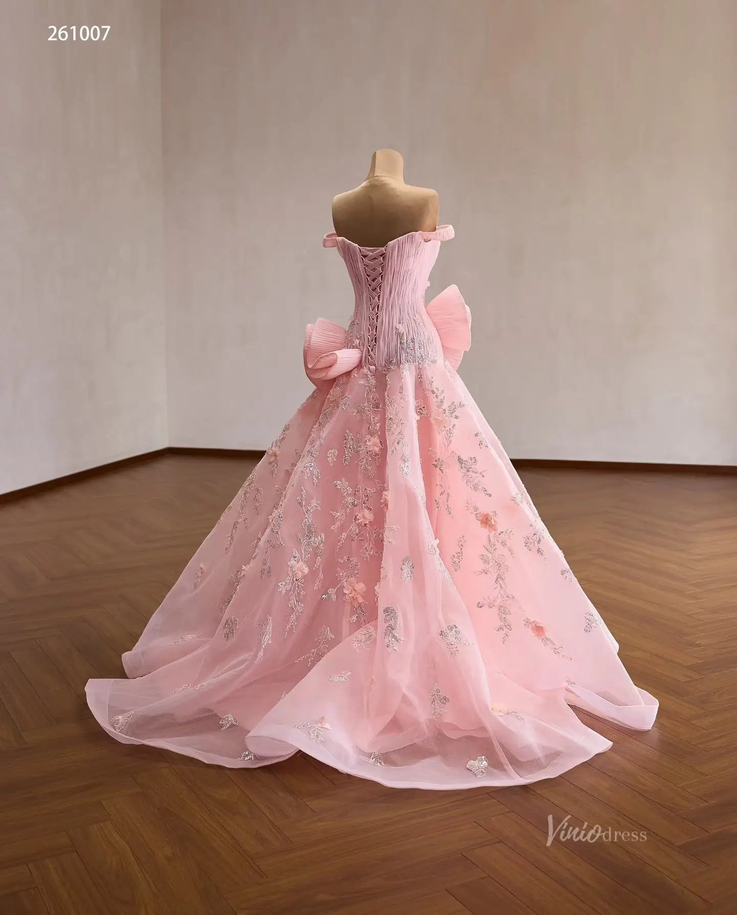 261007 30cm-Quinceanera Dresses 2026-Viniodress-Pink-Custom Size – Add Measurements in Cart-