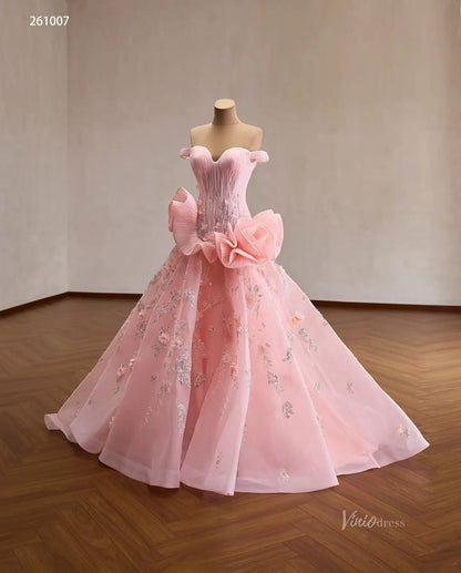 261007 30cm-Quinceanera Dresses 2026-Viniodress-Pink-Custom Size – Add Measurements in Cart-