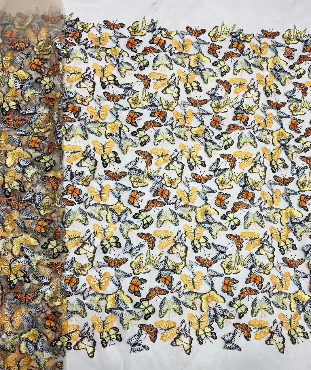 3D Butterfly Lace Mermaid Prom Dress with Slit, Strapless Evening Gown with Lace-Up Back LP003-prom dresses 2026-Viniodress-Nude-Custom Size – Add Measurements in Cart-