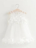 3D Flower Flower Girl Dresses for Little Girls GL1005-flower girl dresses-Viniodress-Ivory-Custom Size-Viniodress