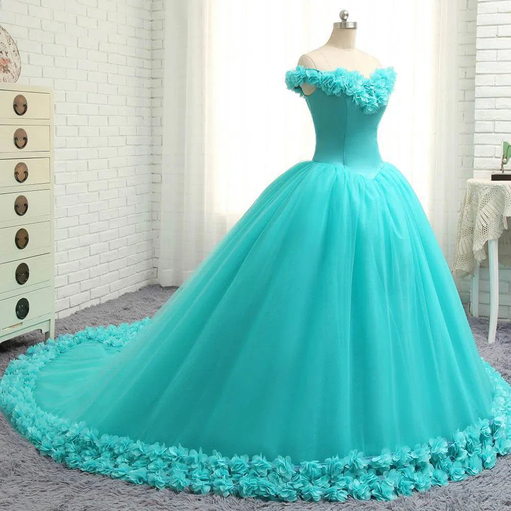 3D Flower Quinceanera Dresses Cinderella Ball Gowns VW1040-Quinceanera Dresses-Viniodress-Viniodress