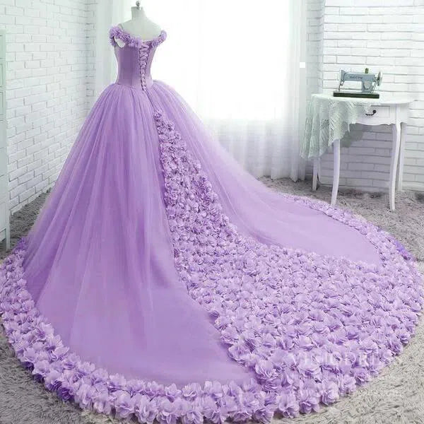 3D Flower Quinceanera Dresses Cinderella Ball Gowns VW1040-Quinceanera Dresses-Viniodress-Viniodress