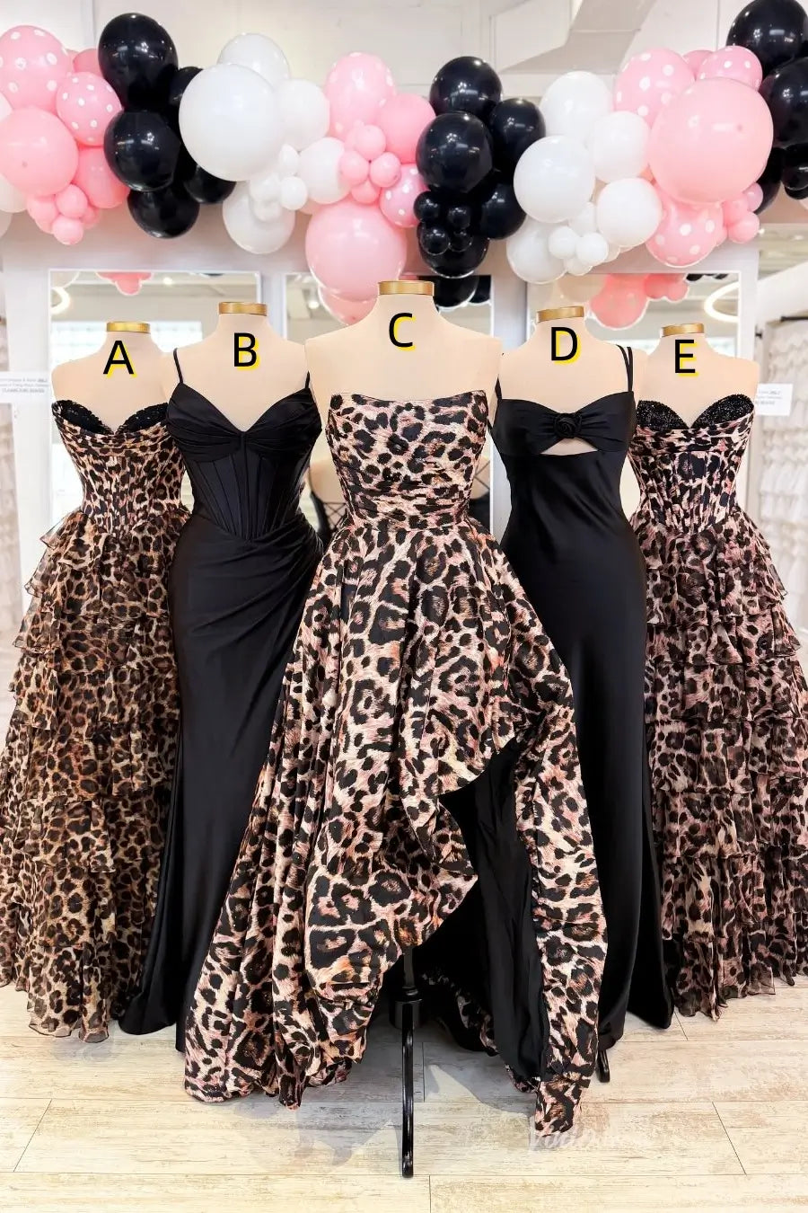 Animal Print Corset Prom Dresses with Ruffles Leopard & Black Evening – Viniodress