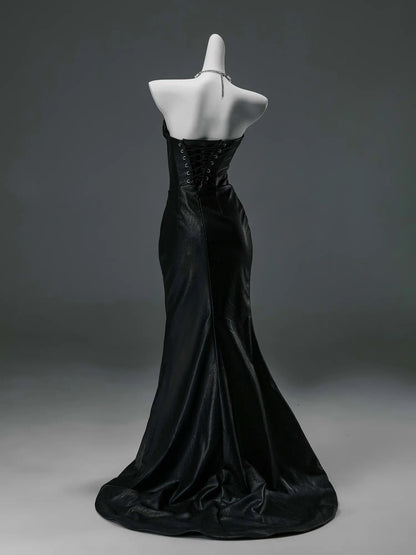 Black Strapless Satin Prom Dresses with Sweetheart Neckline & Ruched Bodice - CQ0134-Couture Gown 2025 -Viniodress-Black-Custom Size-