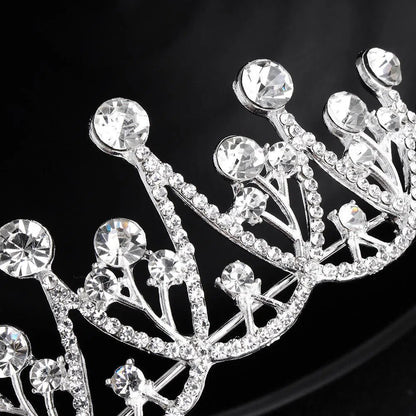 Classy Pearl Bridal Tiara with Tiny Crystals AC1039-Headpieces 2025 -Viniodress-Pearls-