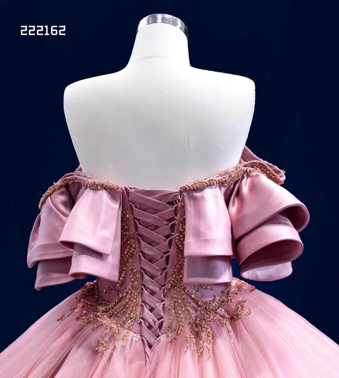 convertible princess dress JJ's House Ball-Gown Princess Straight Detachable Court Train Satin Wedding Dress 2026 With 3D Floral