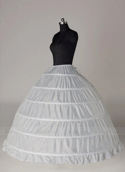 Crinoline 6 Hoops Petticoat for Ball Gown Princess Dresses AC1022-Petticoats 2025 -Viniodress-Ivory-