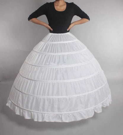 Crinoline 6 Hoops Petticoat for Ball Gown Princess Dresses AC1022-Petticoats 2025 -Viniodress-Ivory-
