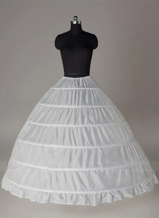 Crinoline 6 Hoops Petticoat for Ball Gown Princess Dresses AC1022-Petticoats 2025 -Viniodress-Ivory-
