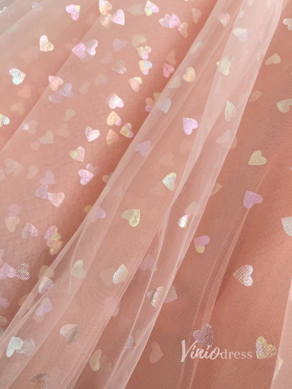 Cute Pink Homecoming Dresses Little Heart Printed Graduation Dress SD1432-Homecoming Dresses 2025 -Viniodress-Pink-Custom Size-