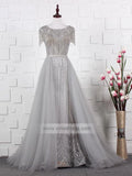 Dusty Rose Beaded Prom Dresses Sparkly Pageant Gown FD1434-prom dresses-Viniodress-Grey-US 2-Viniodress