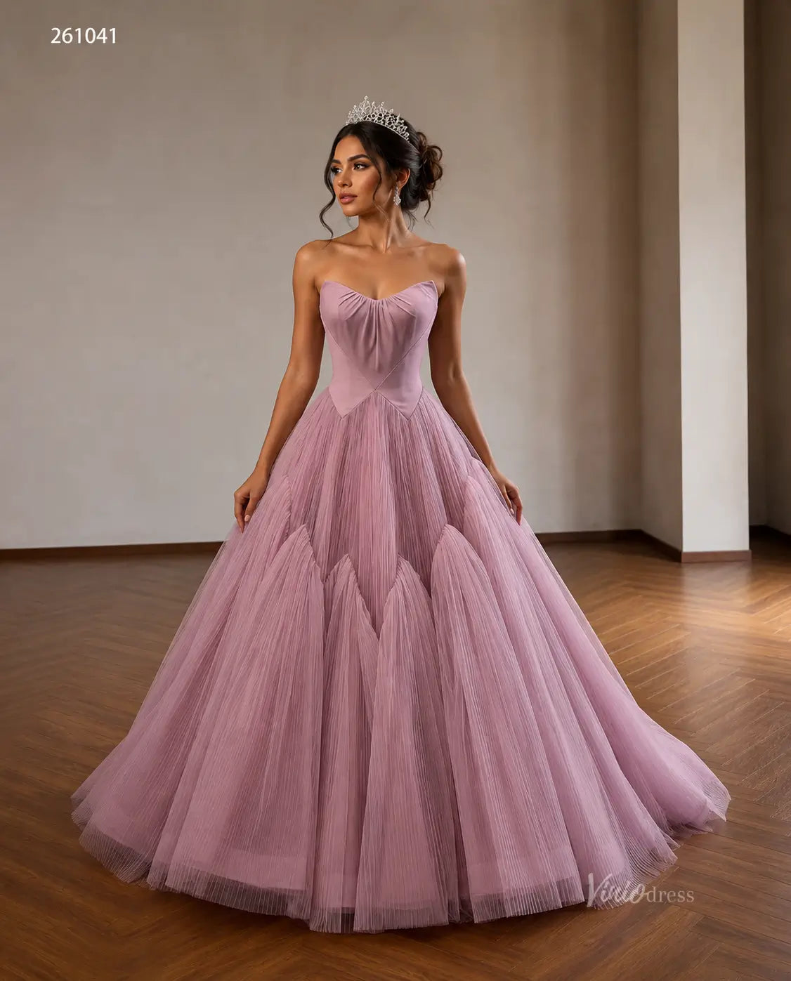 261041 20cm-Quinceanera Dresses 2026-Viniodress-Dusty Rose-Custom Size – Add Measurements in Cart-