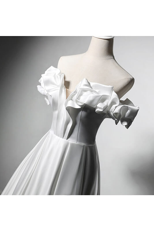 Elegant Ivory Off the Shoulder Prom Dress AD1017-prom dresses 2025 -Viniodress-Ivory-Custom Size-