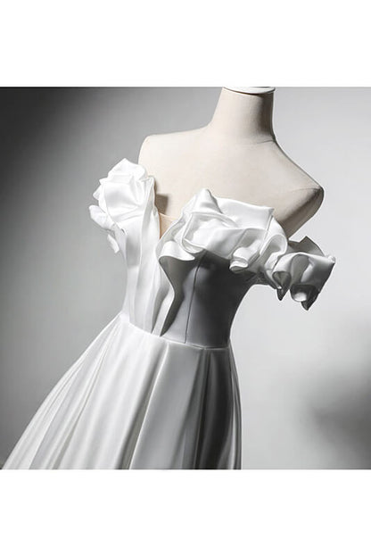 Elegant Ivory Off the Shoulder Prom Dress AD1017-prom dresses 2025 -Viniodress-Ivory-Custom Size-