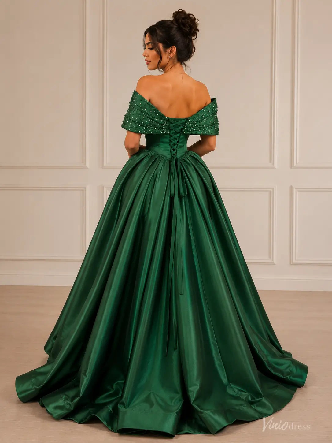 AS108 evening-Evening Dresses 2026-Viniodress-Emerald-Custom Size – Add Measurements in Cart-