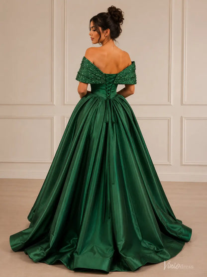 AS108 evening-Evening Dresses 2026-Viniodress-Emerald-Custom Size – Add Measurements in Cart-