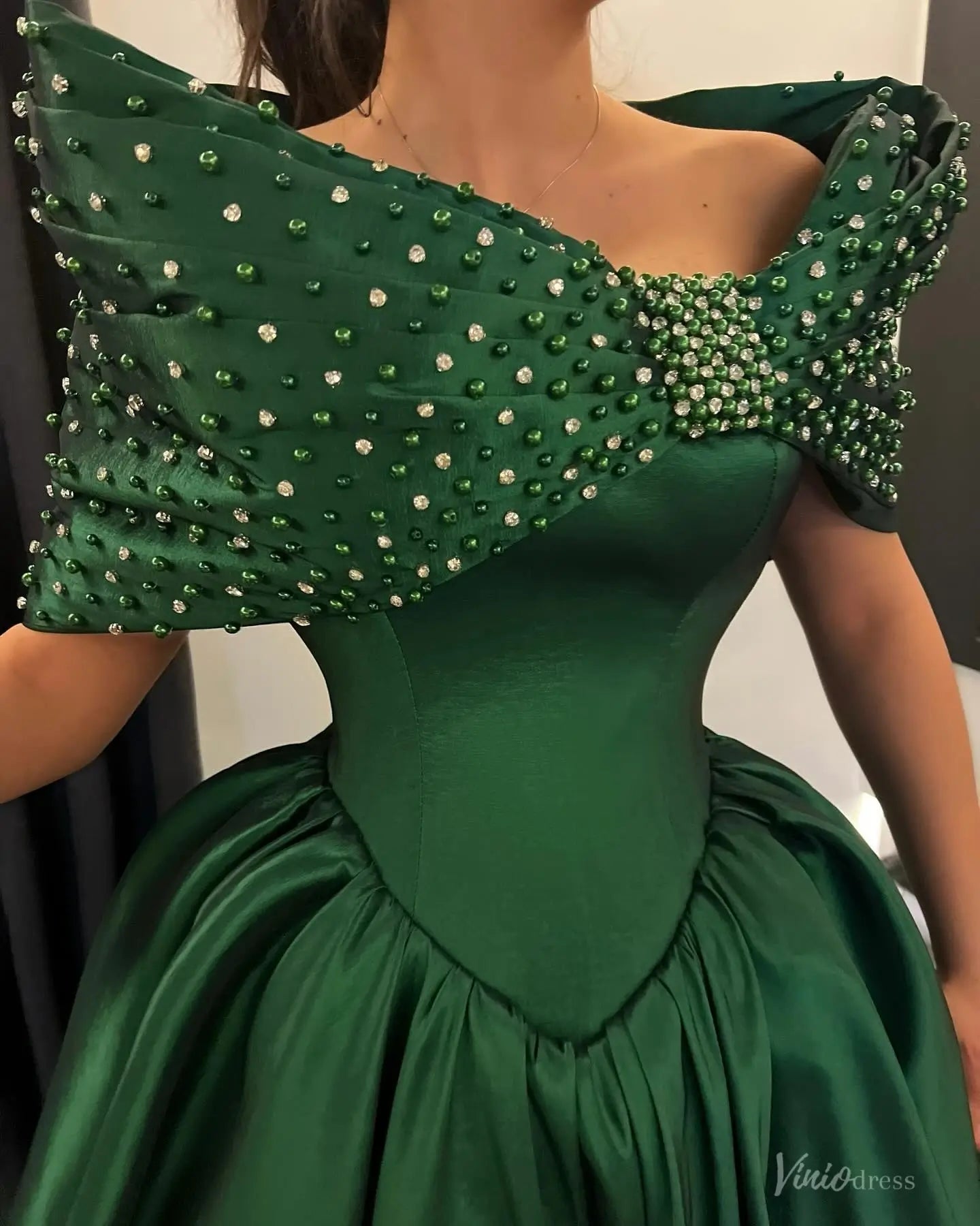 AS108 evening-Evening Dresses 2026-Viniodress-Emerald-Custom Size – Add Measurements in Cart-