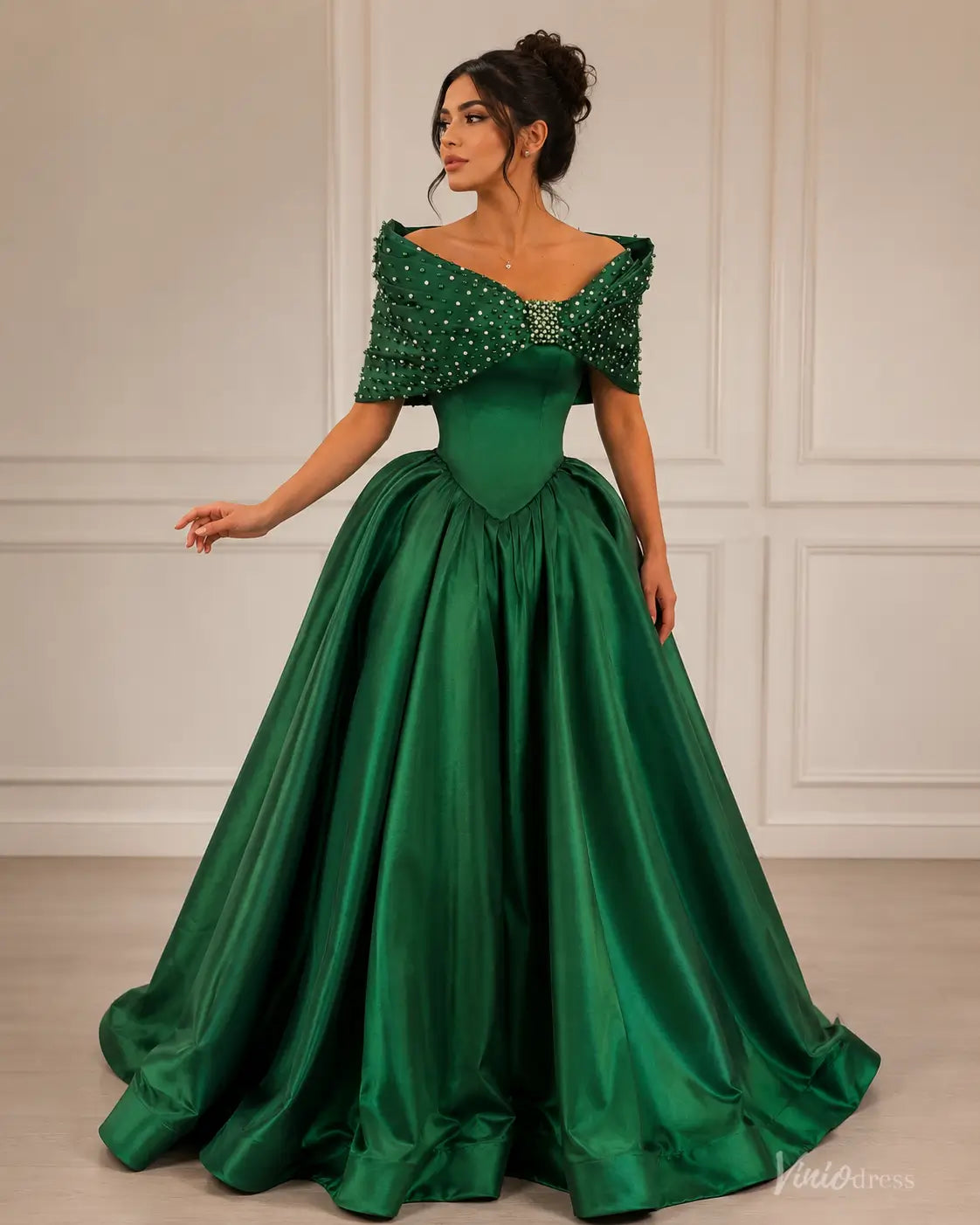 AS108 evening-Evening Dresses 2026-Viniodress-Emerald-Custom Size – Add Measurements in Cart-