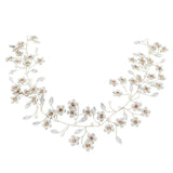 Hand-Made Crystal Floral Bridal Headband Viniodress ACC1121-Headpieces-Viniodress-Silver-Viniodress