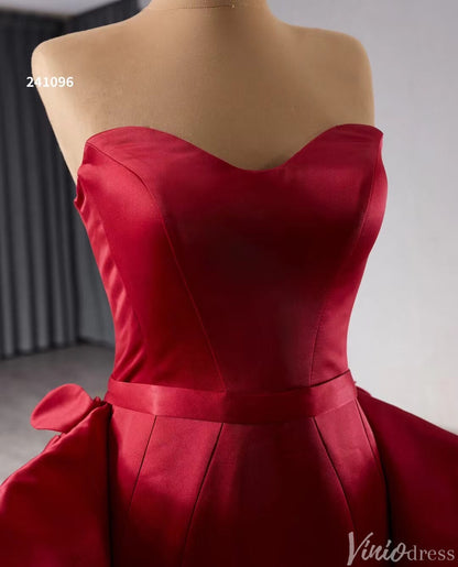 Haute Couture Red Mermaid Wedding Dresses Tiered Petal Pageant Gown 241096-Prom Dresses 2025 -Viniodress-Red-Custom Size-