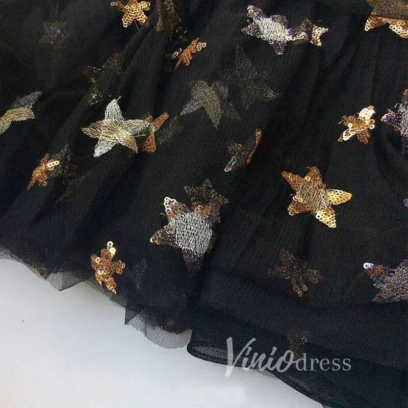 High Neckline Black Star Homecoming Dresses SD1402-Homecoming Dresses 2025 -Viniodress-Black-Custom Size-