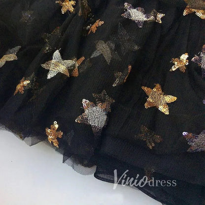 High Neckline Black Star Homecoming Dresses SD1402-Homecoming Dresses 2025 -Viniodress-Black-Custom Size-