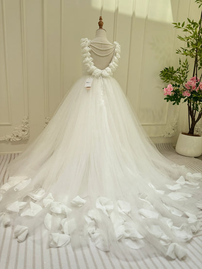 Ivory Princess Flower Girl Dresses Pretty Dress for Kids GL1053-flower girl dresses 2025 -Viniodress-Ivory-Custom Size-