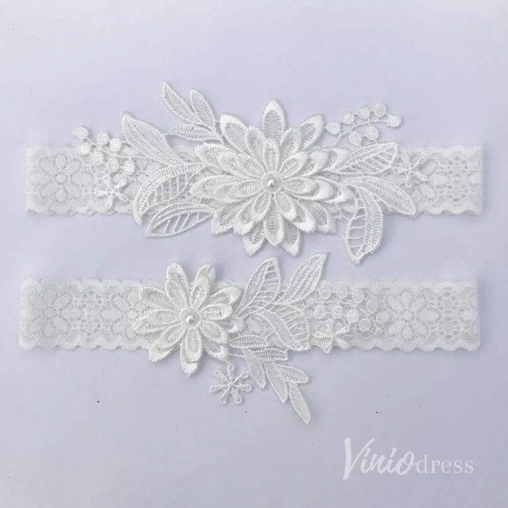 Lace Bridal Wedding Garter Set AC1251-Accessories-Viniodress-#9-Viniodress