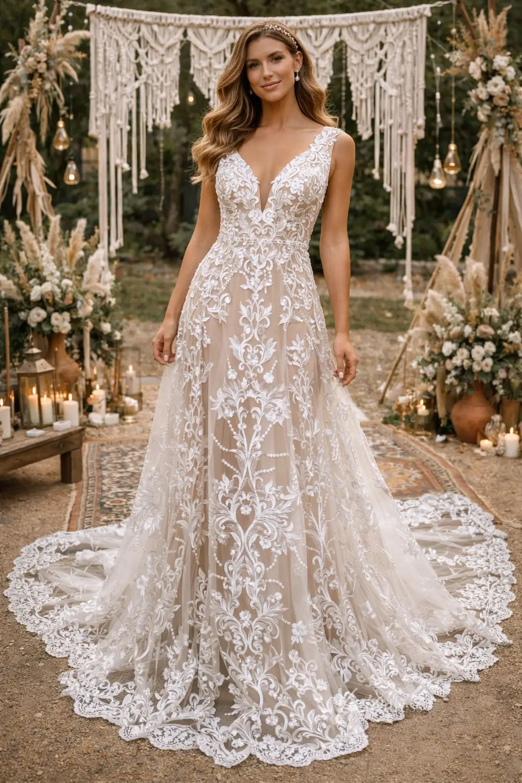 sheer boho wedding dress Bohemian Lace Mermaid with Train – BH102 – Viniodress Westminster Black Patent Leather Color:WHITE/MULTI Indianwear Bridalwear Asianwear Designerwear Pakistaniwear in EDGWARE high slit and uses