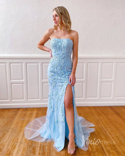 Long Lavender Lace Prom Dresses Lace-Up Back FD1265B-prom dresses 2025 -Viniodress-A-Lavender-Custom Size