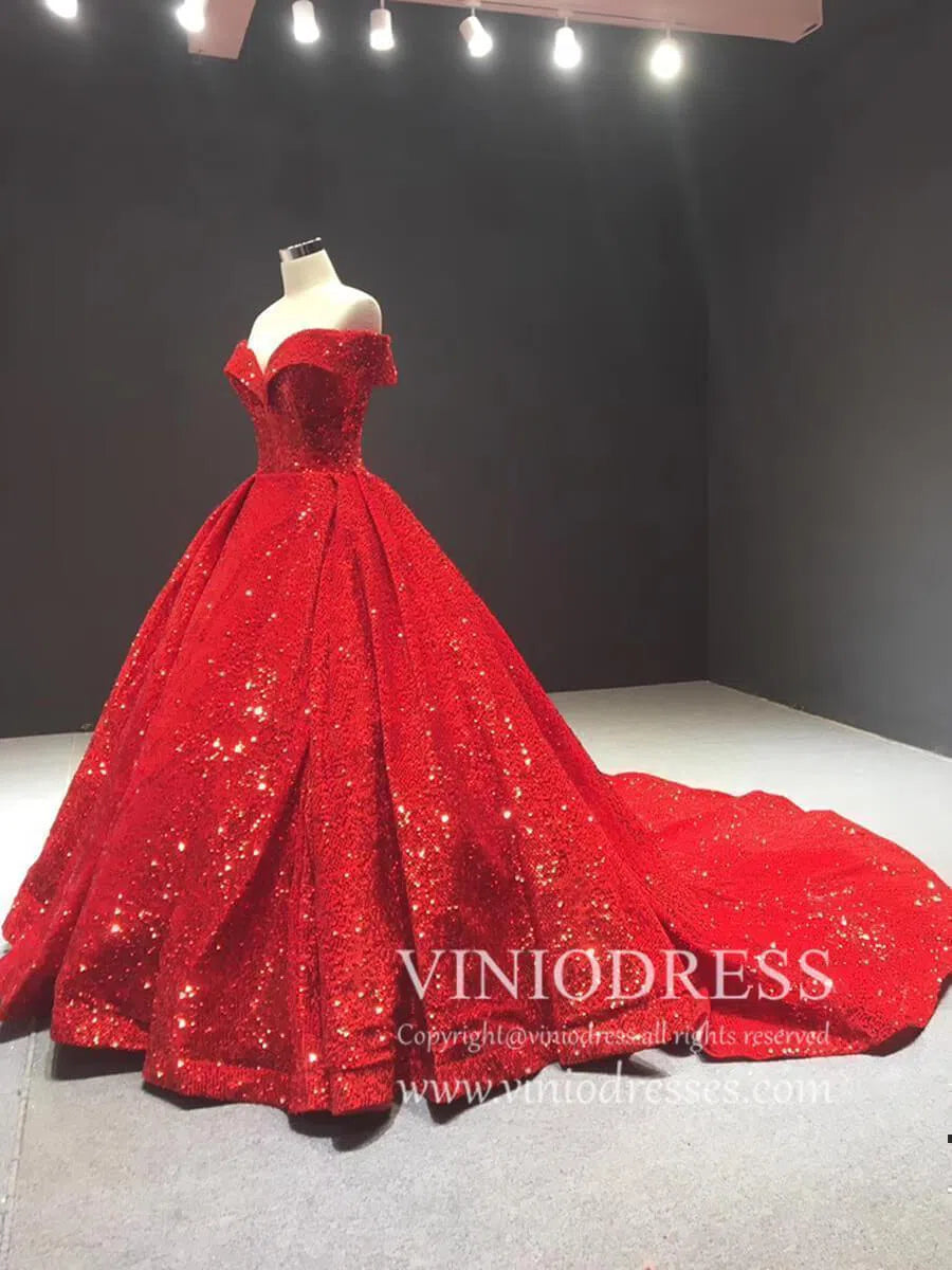 Off the Shoulder Green Prom Dresses Plus Size Vintage Ball Gowns 66742 viniodress-prom dresses 2025 -Viniodress-Emerald Green-Custom Size-