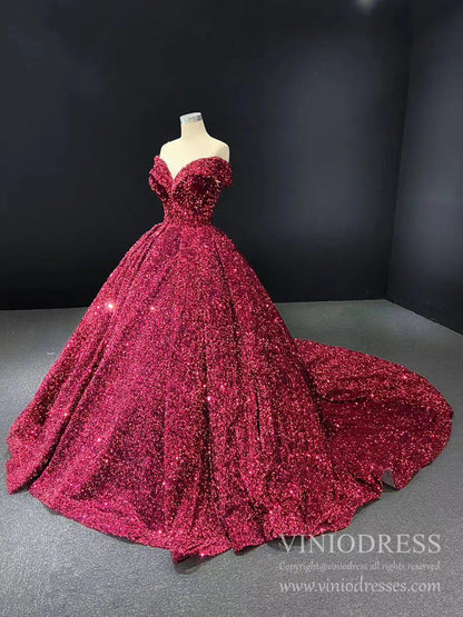 Off the Shoulder Green Prom Dresses Plus Size Vintage Ball Gowns 66742 viniodress-prom dresses 2025 -Viniodress-Emerald Green-Custom Size-