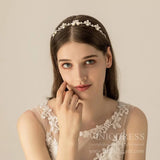 Pearl Blossom Bridal Headband AC1099-Headpieces-Viniodress-Headband-Viniodress