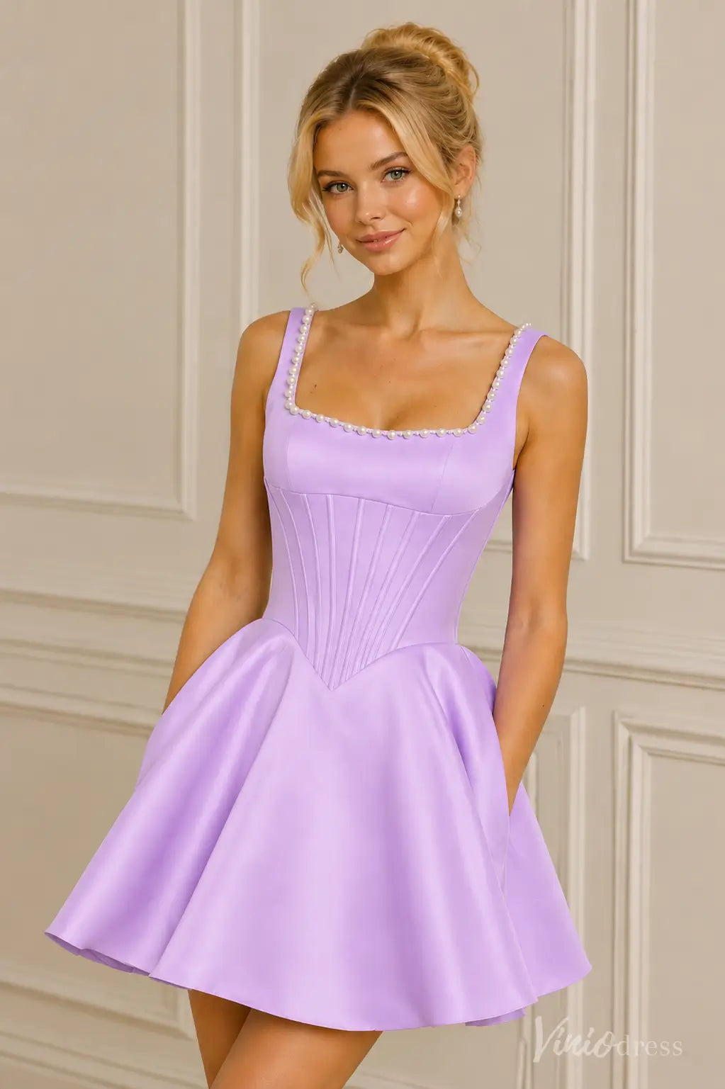 S26076-Homecoming Dresses 2026-Viniodress-Black-Custom Size – Add Measurements in Cart-