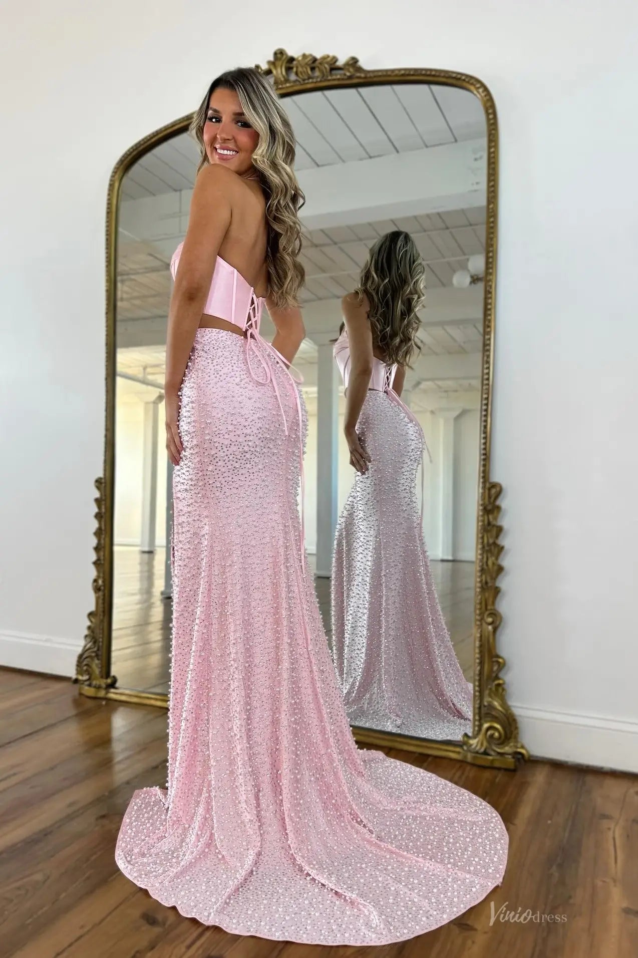 SS417-Prom Dresses 2026-Viniodress-Pink-Custom Size – Add Measurements in Cart-