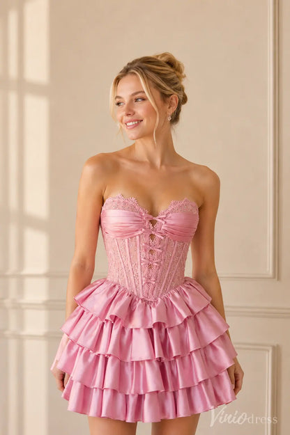 S26027-Homecoming Dresses 2026-Viniodress-Red-Custom Size – Add Measurements in Cart-