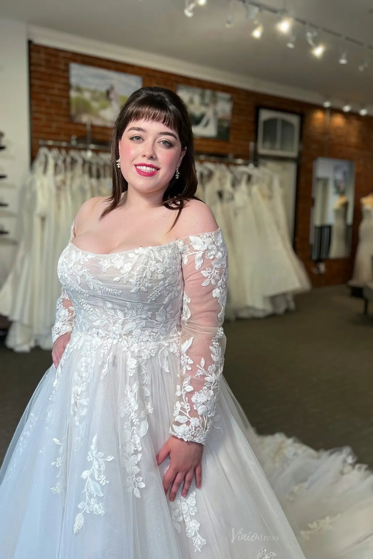 LA166-wedding dresses 2026-Viniodress-Ivory-Custom Size-