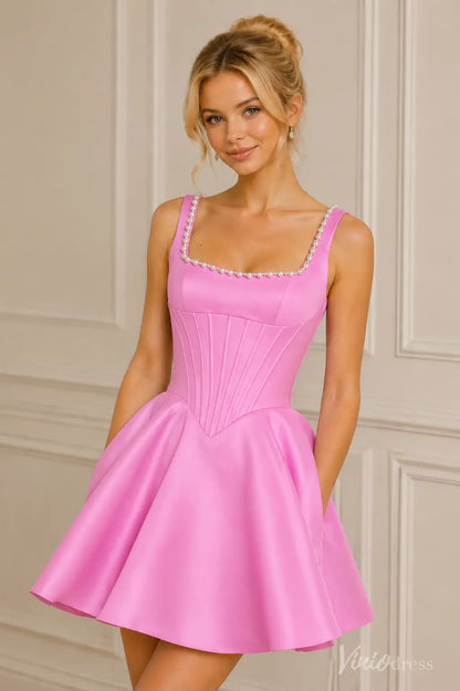 S26076-Homecoming Dresses 2026-Viniodress-Black-Custom Size – Add Measurements in Cart-