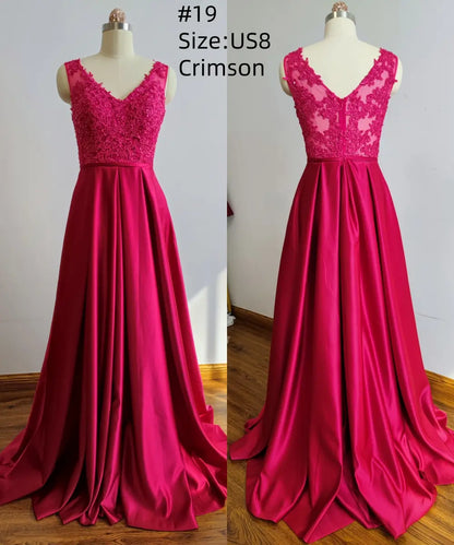 Sample Dress – Special Offer for Prom, Weddings & Formal Events (Limited Stock)-Prom Dresses 2026-Viniodress-#19-US8-Crimson-Limit one buy/No Refund-