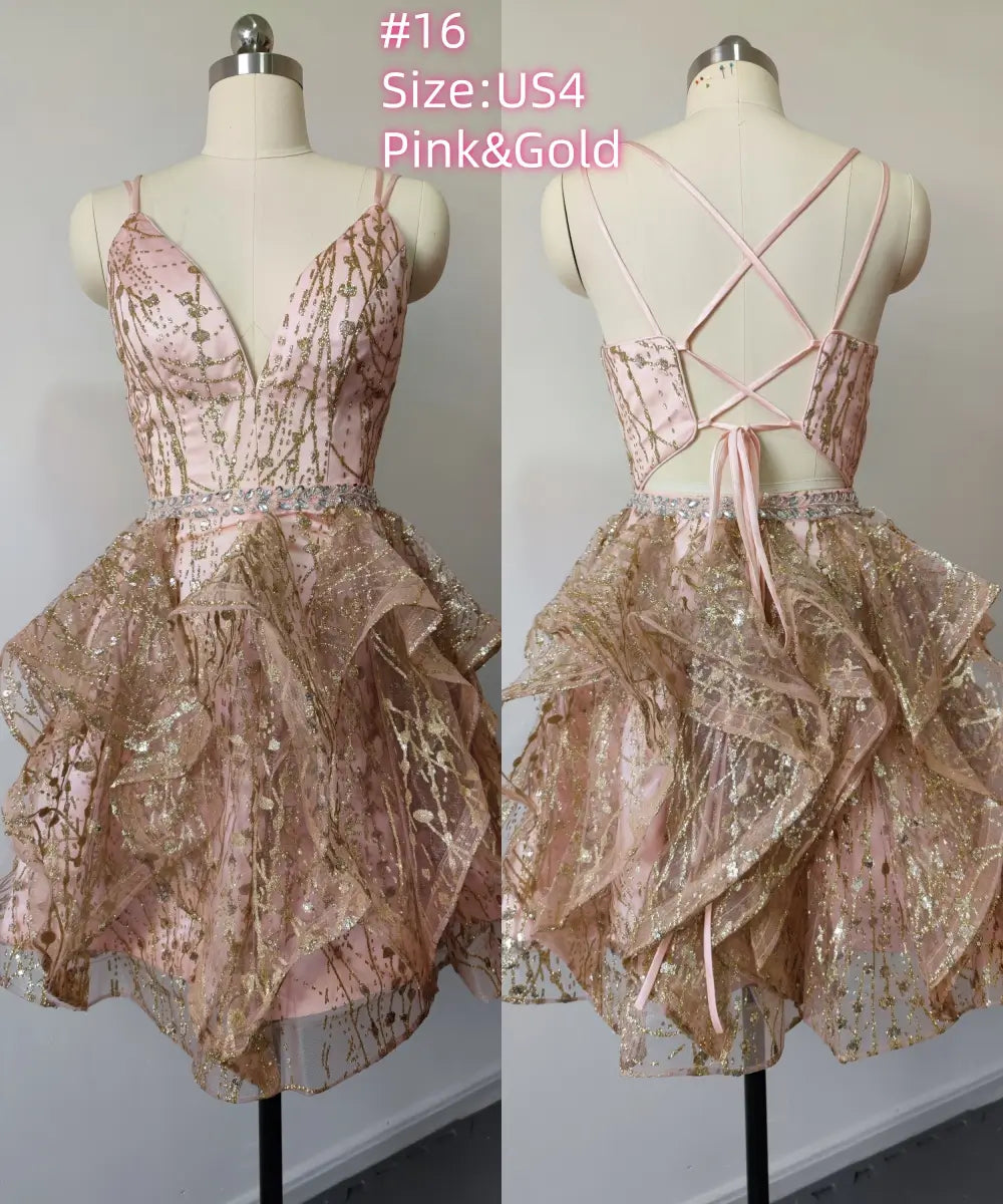 Sample Dress – Special Offer for Prom, Weddings & Formal Events (Limited Stock)-Prom Dresses 2026-Viniodress-#16-US4-PinkGold-Limit one buy/No Refund-