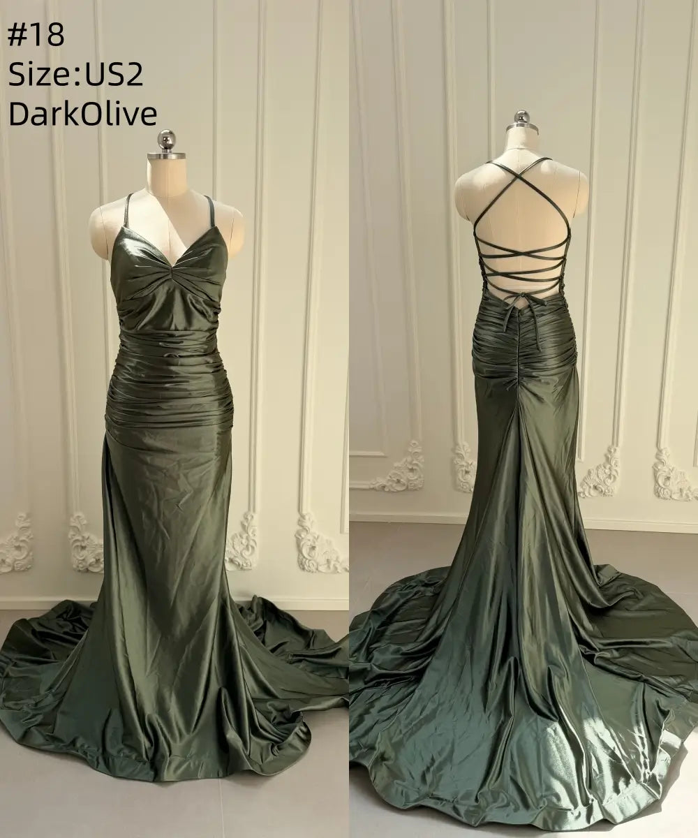 Sample Dress – Special Offer for Prom, Weddings & Formal Events (Limited Stock)-Prom Dresses 2026-Viniodress-#18-US2-DarkOlive-Limit one buy/No Refund-