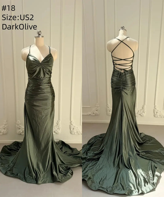 Sample Dress – Special Offer for Prom, Weddings & Formal Events (Limited Stock)-Prom Dresses 2026-Viniodress-#18-US2-DarkOlive-Limit one buy/No Refund-